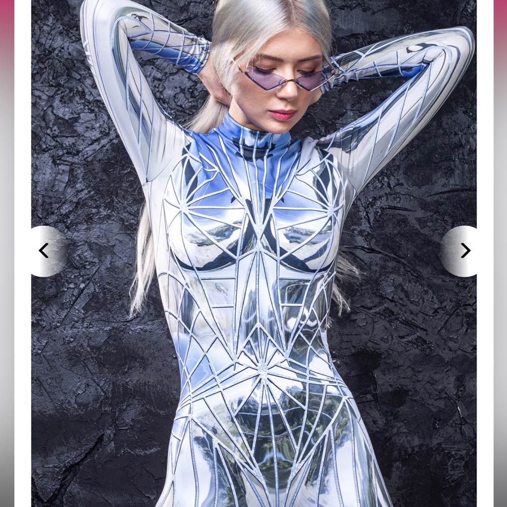 Badinka mirrored bodysuit NEVER WORN OR EVEN OPENED